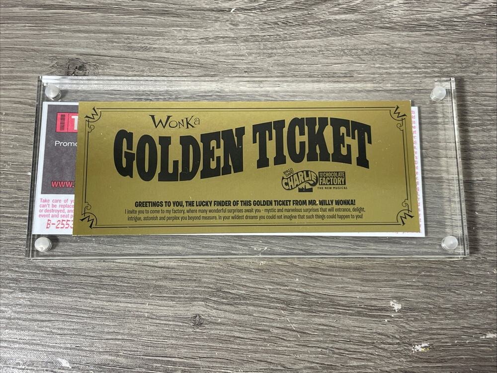Limited Edition Broadway Charlie & The Chocolate Factory Golden Ticket
